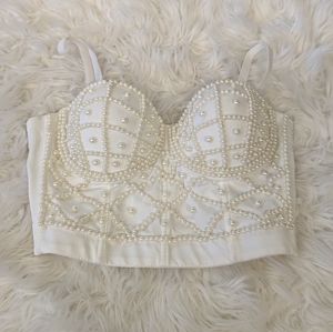 White bead corset